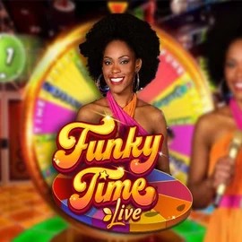 Funky Time slot logo by Evolution at Nitrobet Casino