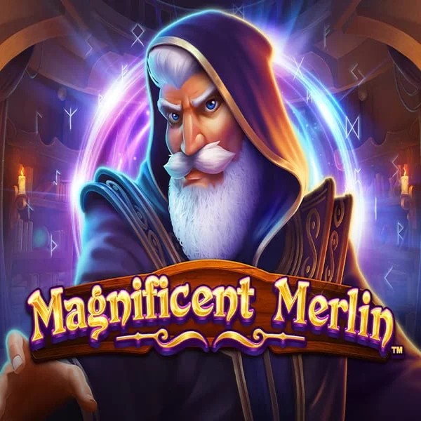 Magnificent Merlin slot logo by Greentube at Nitrobet Casino