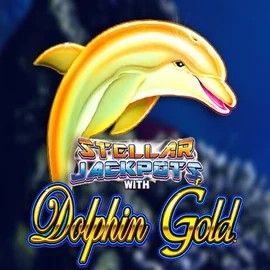 Dolphin Gold with Stellar Jackpots slot logo by Lightning Box Game at Nitrobet Casino